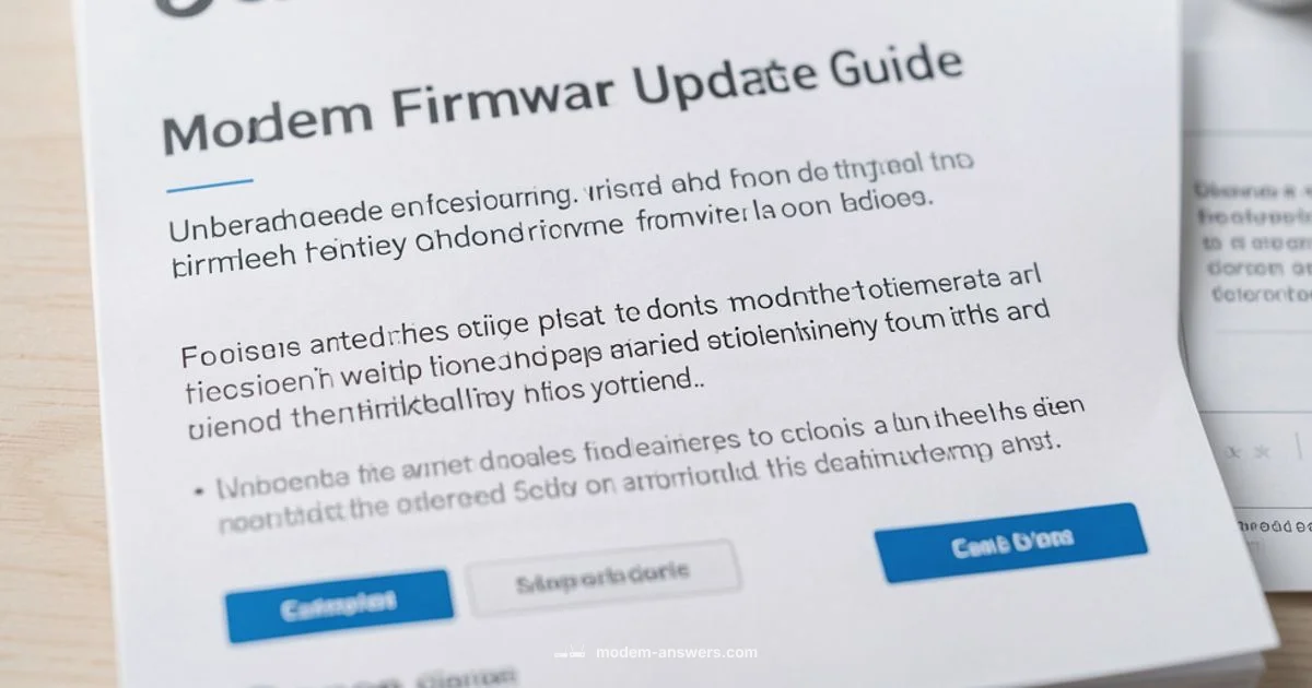 Modem Firmware Updates - Modem Answers