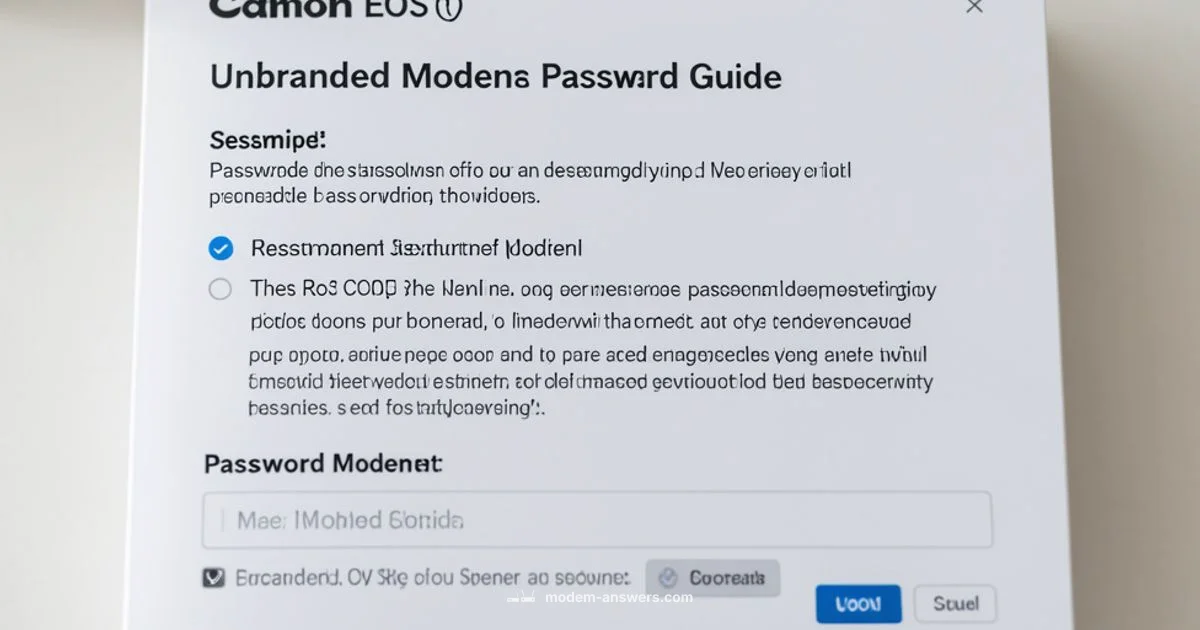 Modem Password Essentials - Modem Answers