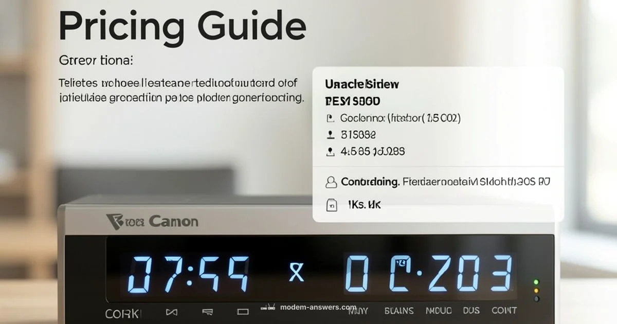 Modem Cost Guide - Modem Answers