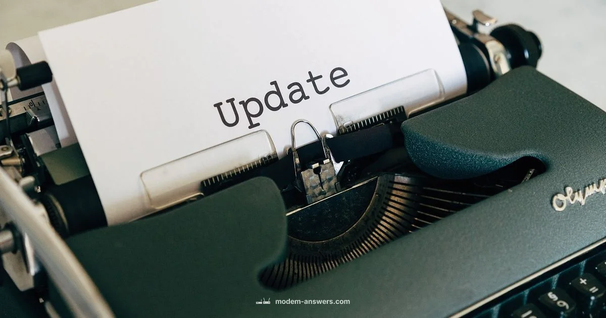 Modem Update Guide - Modem Answers