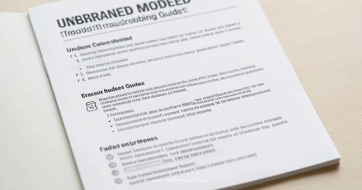 Modem Troubleshooting Guide - Modem Answers