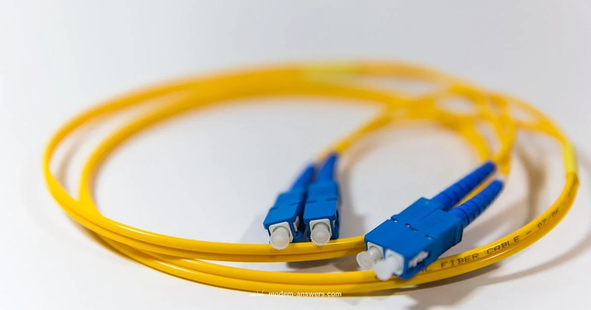 Fiber Cable Disconnect - Modem Answers